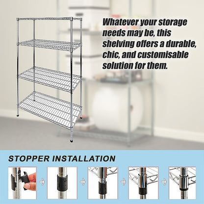 Modular Wire Storage Shelf 1200 x 450 x 1800mm Steel Shelving