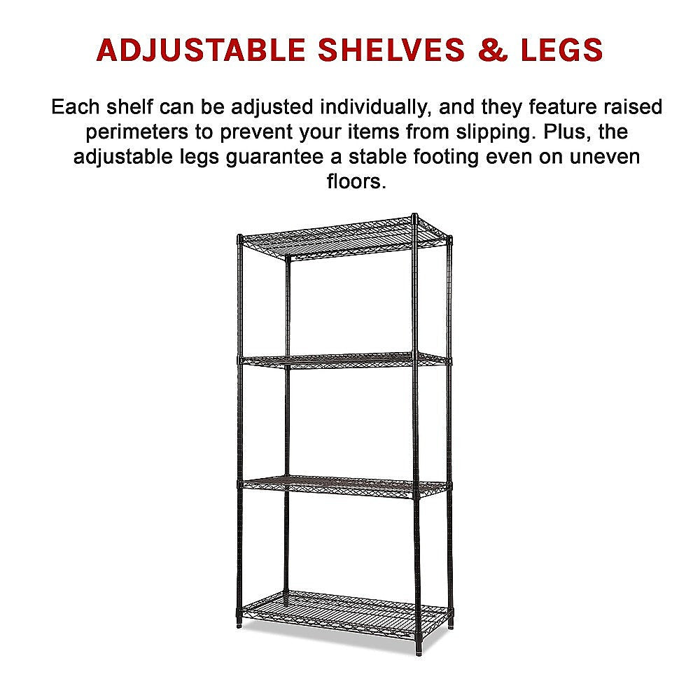 Modular Wire Storage Shelf 1200 x 450 x 1800mm Steel Shelving