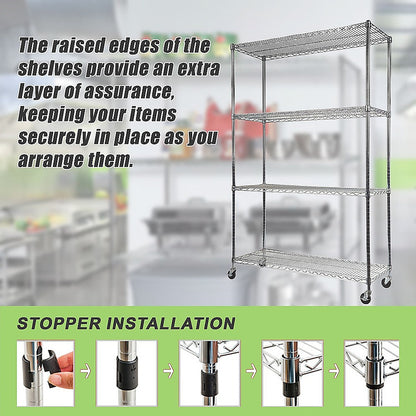 Modular Wire Storage Shelf 1500 x 600 x 1800mm Steel Shelving