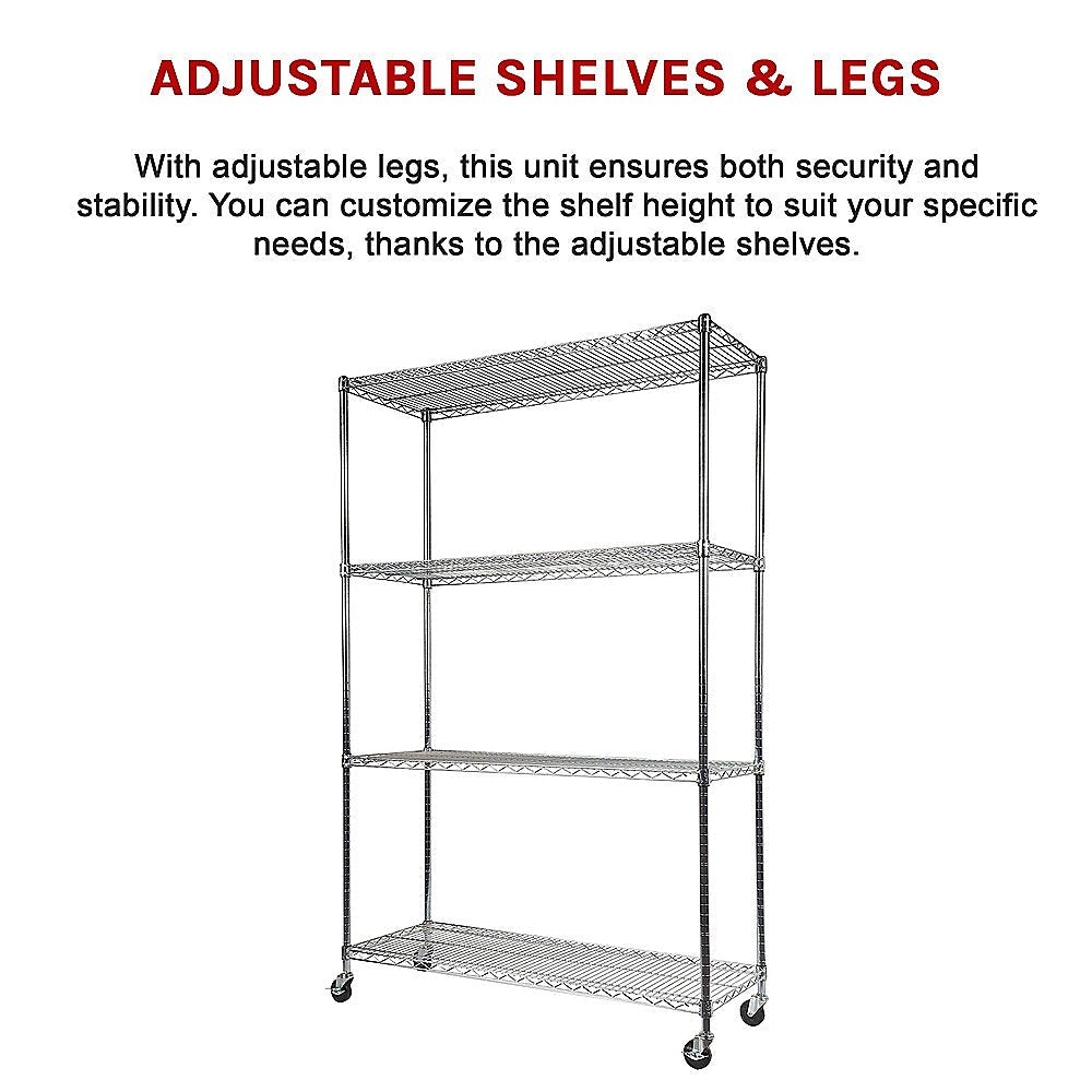 Modular Wire Storage Shelf 1500 x 450 x 1800mm Steel Shelving
