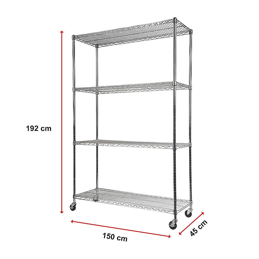 Modular Wire Storage Shelf 1500 x 450 x 1800mm Steel Shelving