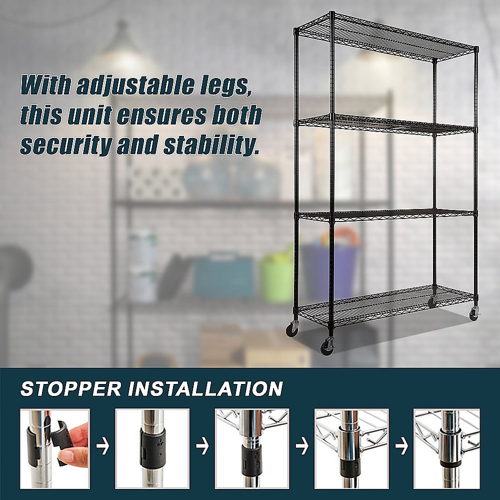 Modular Wire Storage Shelf 1500 x 450 x 1800mm Steel Shelving
