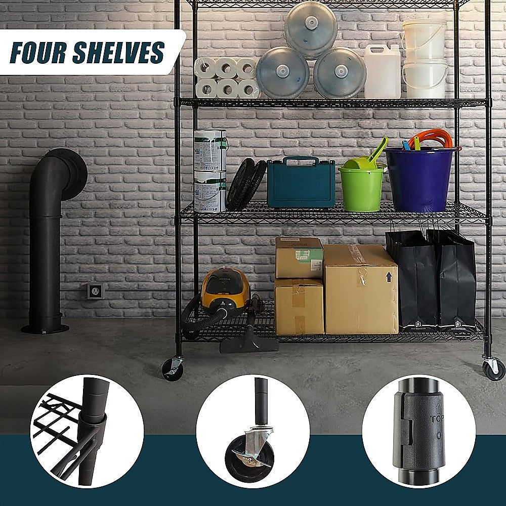 Modular Wire Storage Shelf 1500 x 450 x 1800mm Steel Shelving
