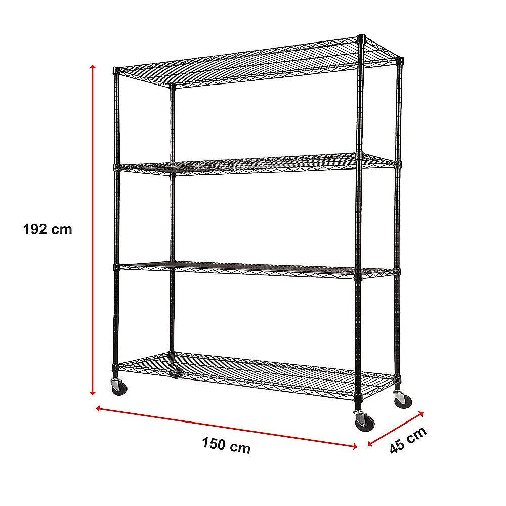 Modular Wire Storage Shelf 1500 x 450 x 1800mm Steel Shelving