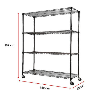 Modular Wire Storage Shelf 1500 x 450 x 1800mm Steel Shelving