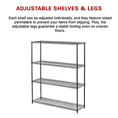 Modular Wire Storage Shelf 1500 x 350 x 1800mm Steel Shelving
