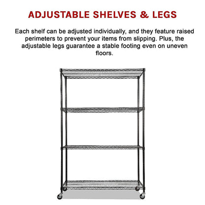 Modular Wire Storage Shelf 1500 x 350 x 1800mm Steel Shelving