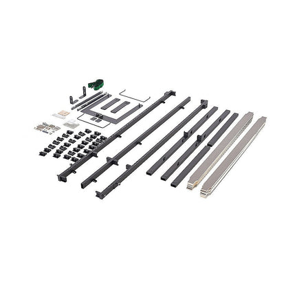 Queen DIY Wall Bed Hardware Kit with Silver handle – Frame & Mechanism for Custom Build