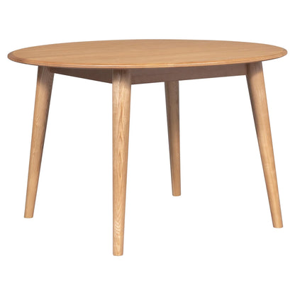 Delphine Round Table with 4 Chairs Dining Set - Oak