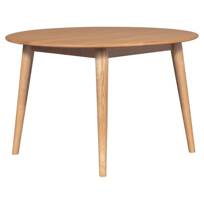 Delphine Round Table with 4 Chairs Dining Set - Oak