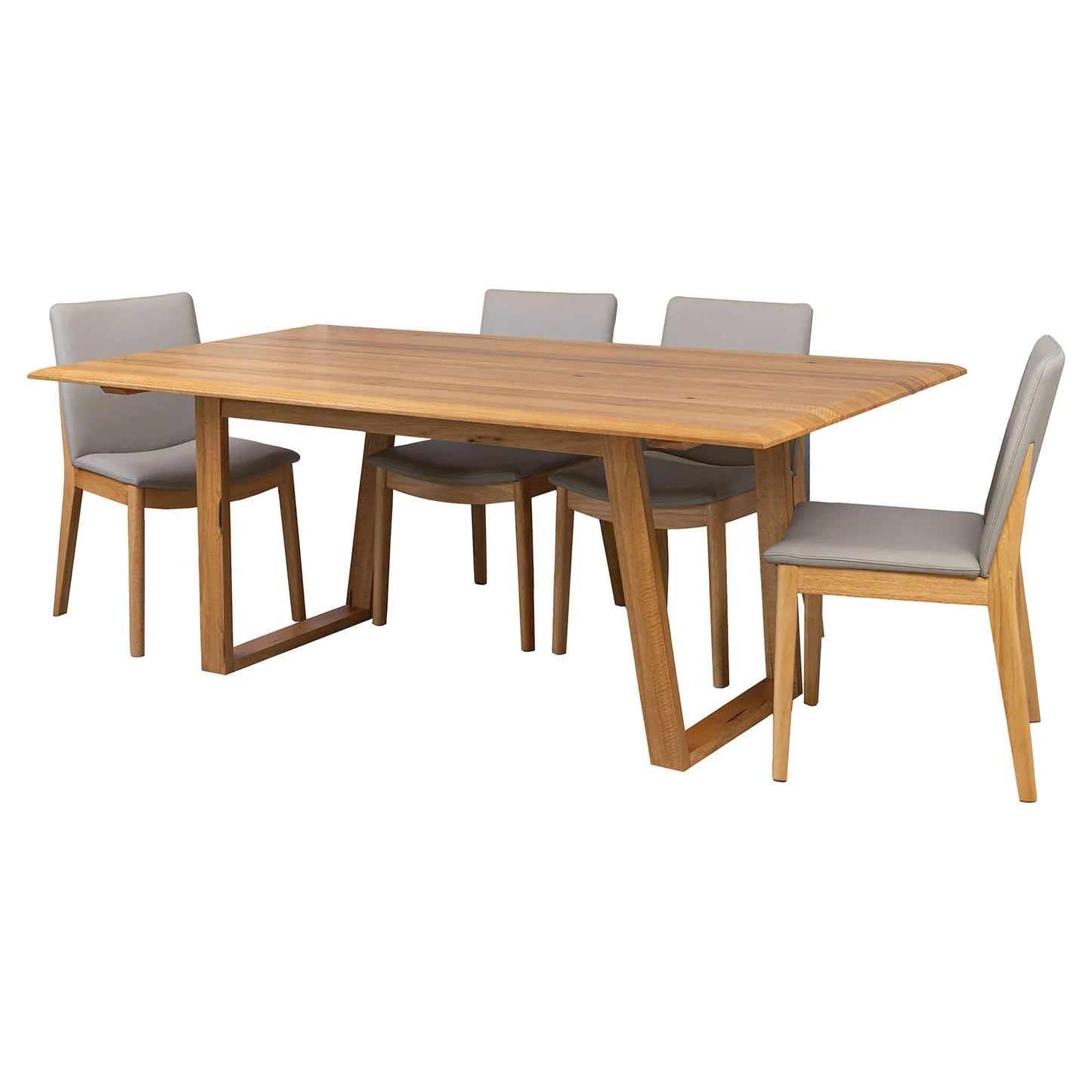 Galway Dining Set 2.4m Table with 8 Chairs - Grey