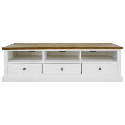 Maxine Large TV Unit - Oak/ White