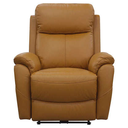 Enzo Leather Electric Recliner Lounge Set - Tangerine