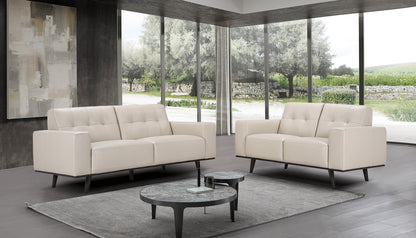 Carson 3+2 Seater Leather Sofa Set - Wheat