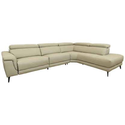 Harper Leather 2 Seater Modular Lounge - Sand