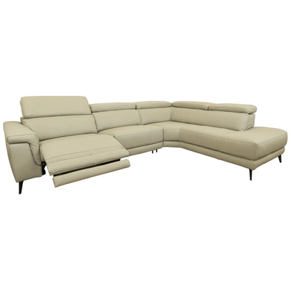 Harper Leather 2 Seater Modular Lounge - Sand