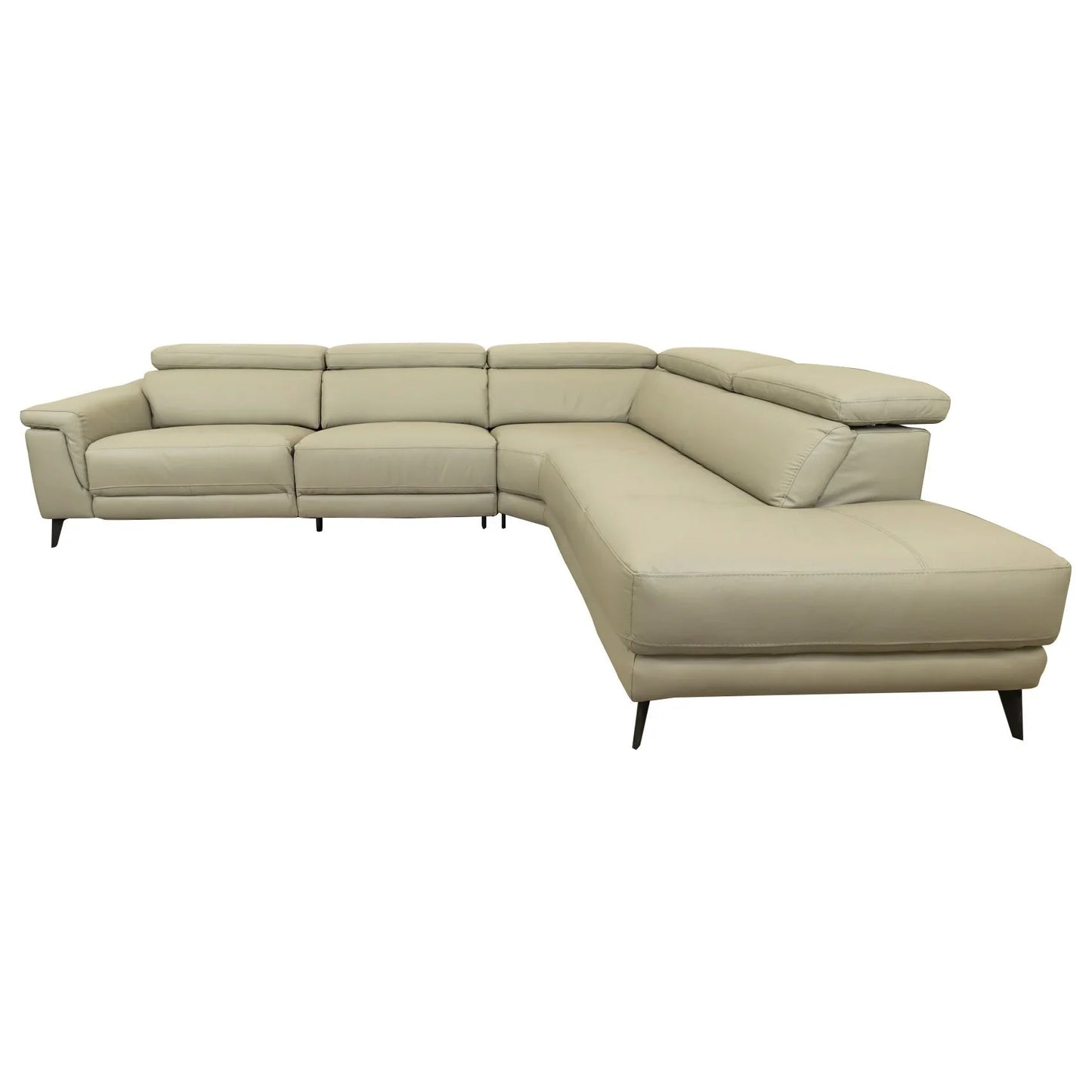 Harper Leather 2 Seater Modular Lounge - Sand