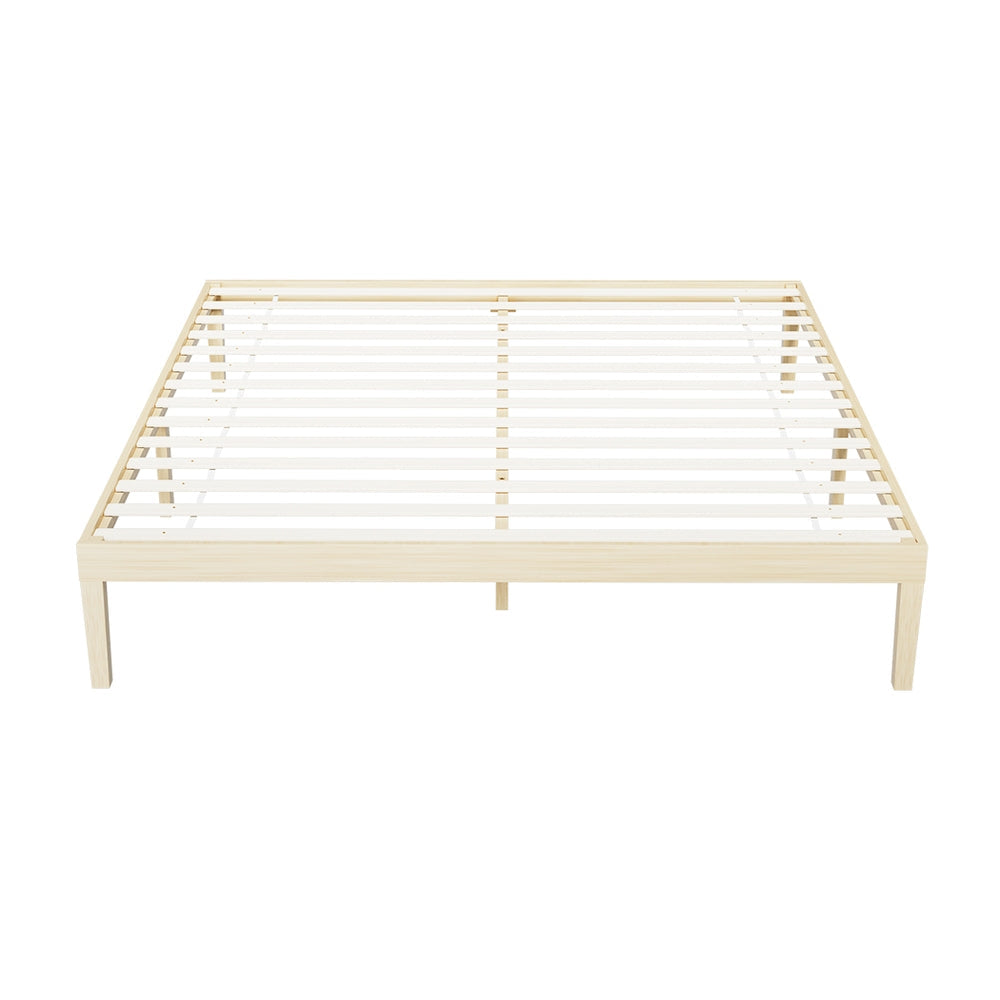 Artiss Bed Frame King Size Wooden Base Mattress Platform Timber Pine BRUNO