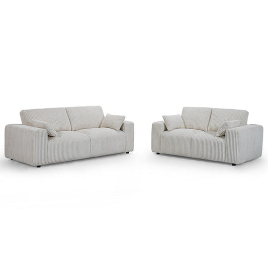 Alexis 3 + 2 Seater Sofa Set - Snow White