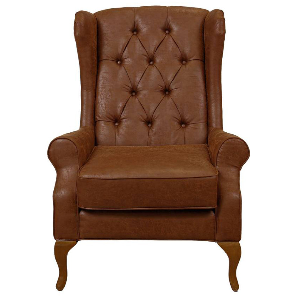 Nathaniel Fabric Winged Armchair