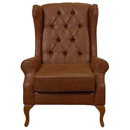 Nathaniel Fabric Winged Armchair