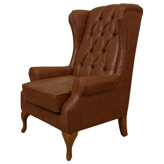 Nathaniel Fabric Winged Armchair