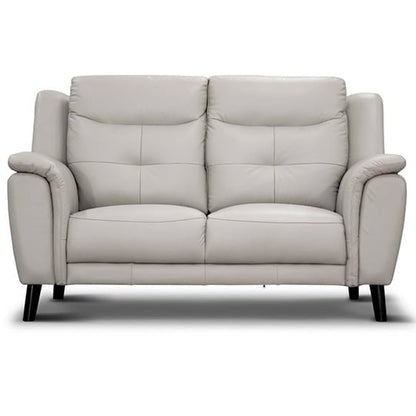 Reeves 2 Seater Leather Sofa - Silver