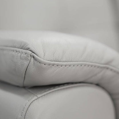 Reeves 2 Seater Leather Sofa - Silver