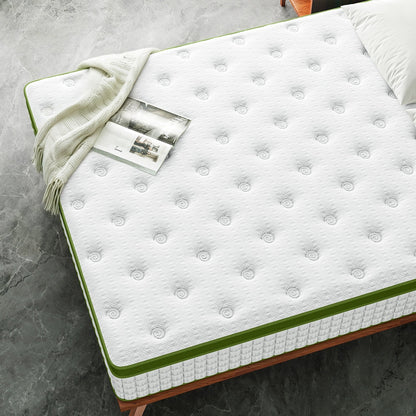 BedStory Double Mattress 30cm Medium Firm Hybrid Mattress for Pressure Relief Motion Isolation