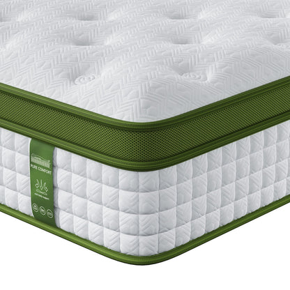 BedStory King Mattress 30cm Medium Firm Hybrid Mattress for Pressure Relief Motion Isolation