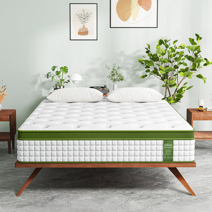 BedStory Double Mattress 34cm Medium - Hybrid Mattress for Pressure Relief Motion Isolation