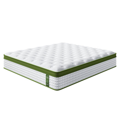 BedStory King Mattress 34cm Medium - Hybrid Mattress for Pressure Relief Motion Isolation