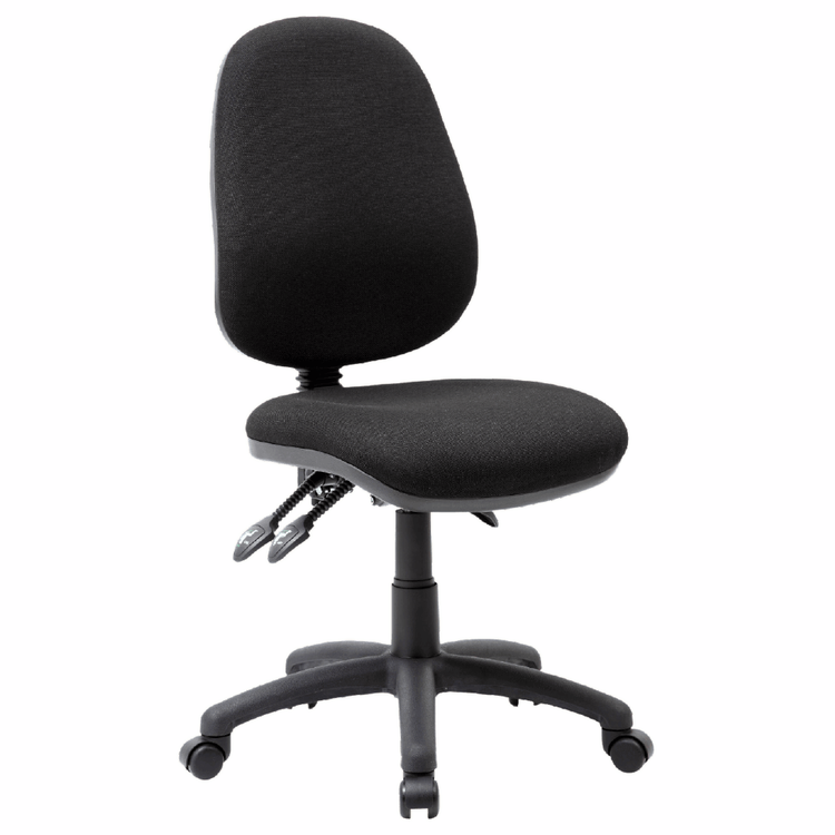 Typist Office Chair – Black Fabric