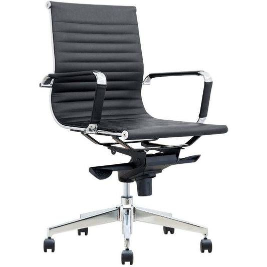 Alice Medium Back Executive Chair with Arms - Black