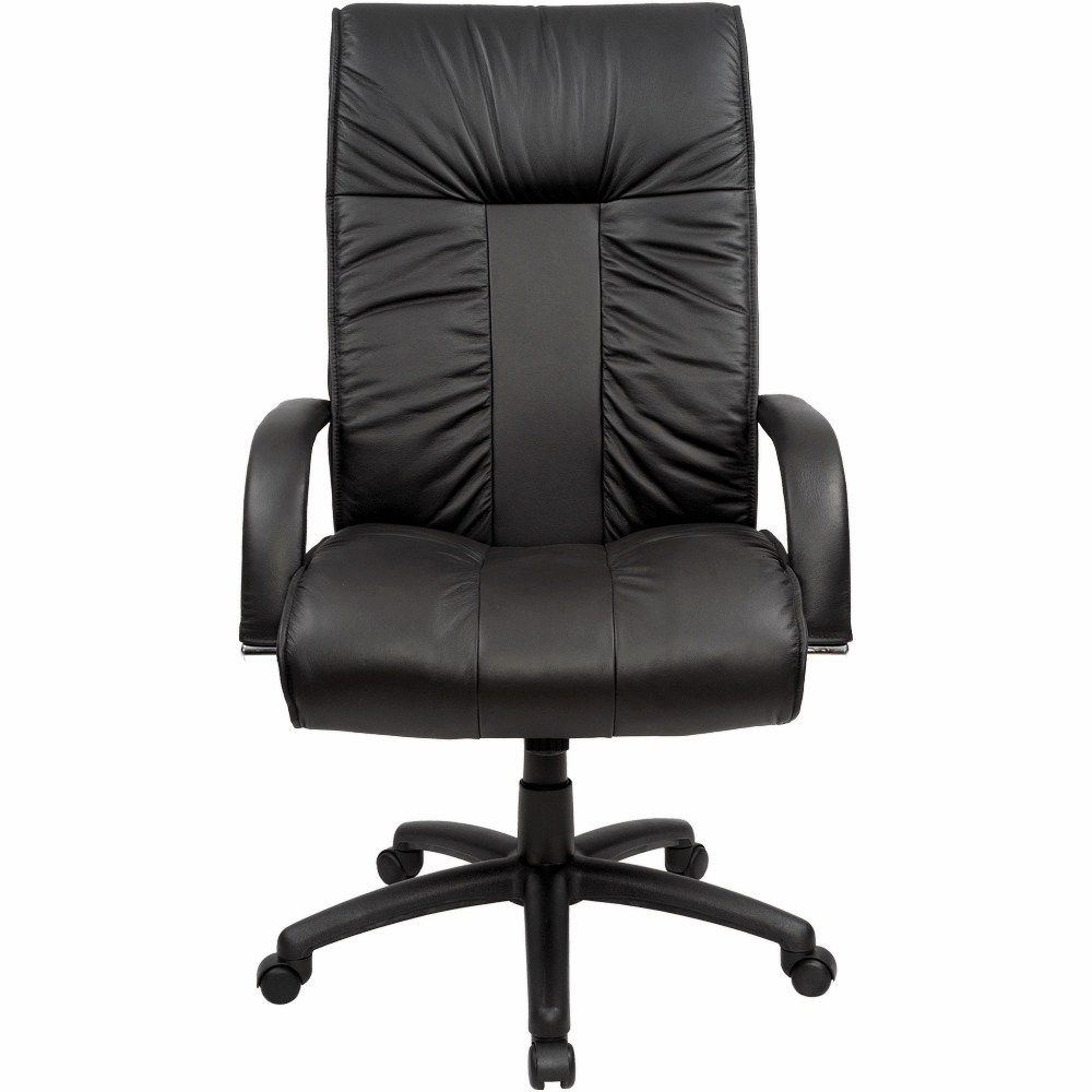 Statesman High Back Executive Office Chair – Black Leather