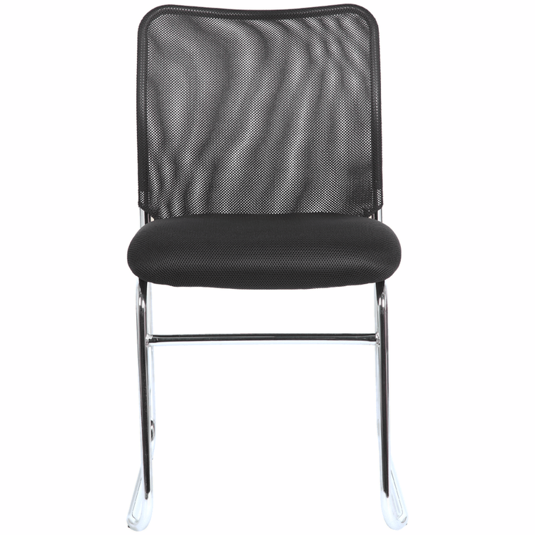 Studio Stacking Chair – Black Mesh & Chrome