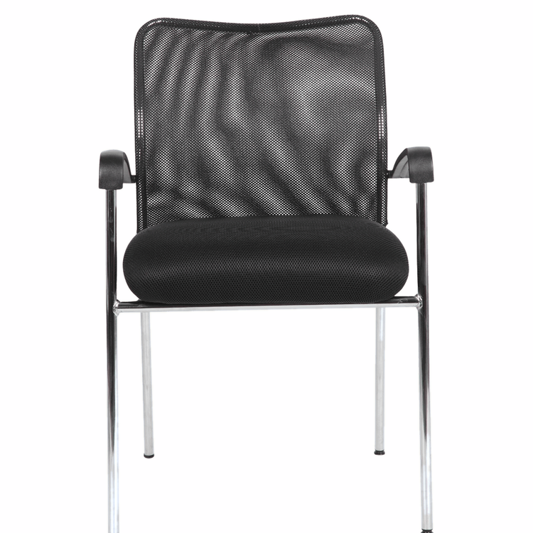 Orlando Heavy Duty Stacking Chair with Arms – Black & Chrome