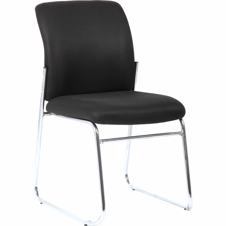 Barossa Stacking Chair – Black Fabric & Chrome