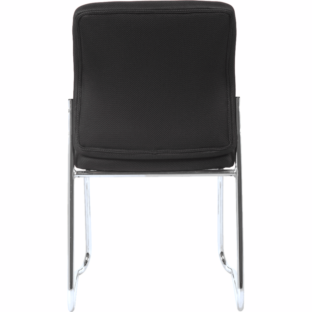 Barossa Stacking Chair – Black Fabric & Chrome