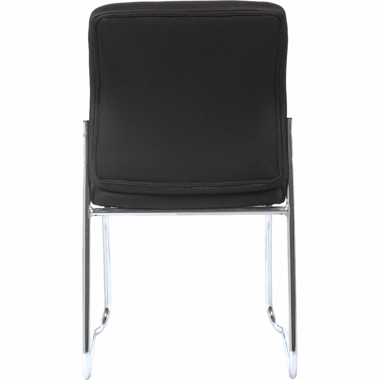 Barossa Stacking Chair – Black Fabric & Chrome