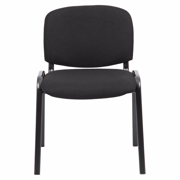 Apollo Stacking Chair – Black Fabric & Chrome
