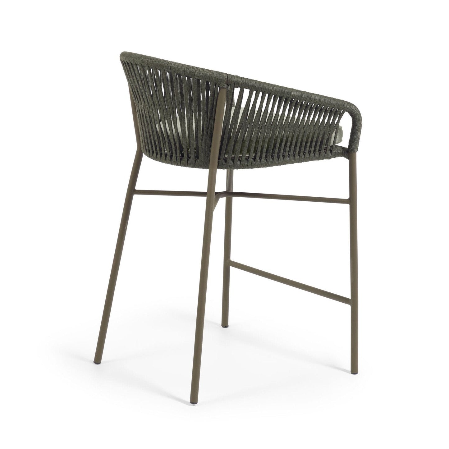 Yanet Woven 65cm Barstool - Dark Green