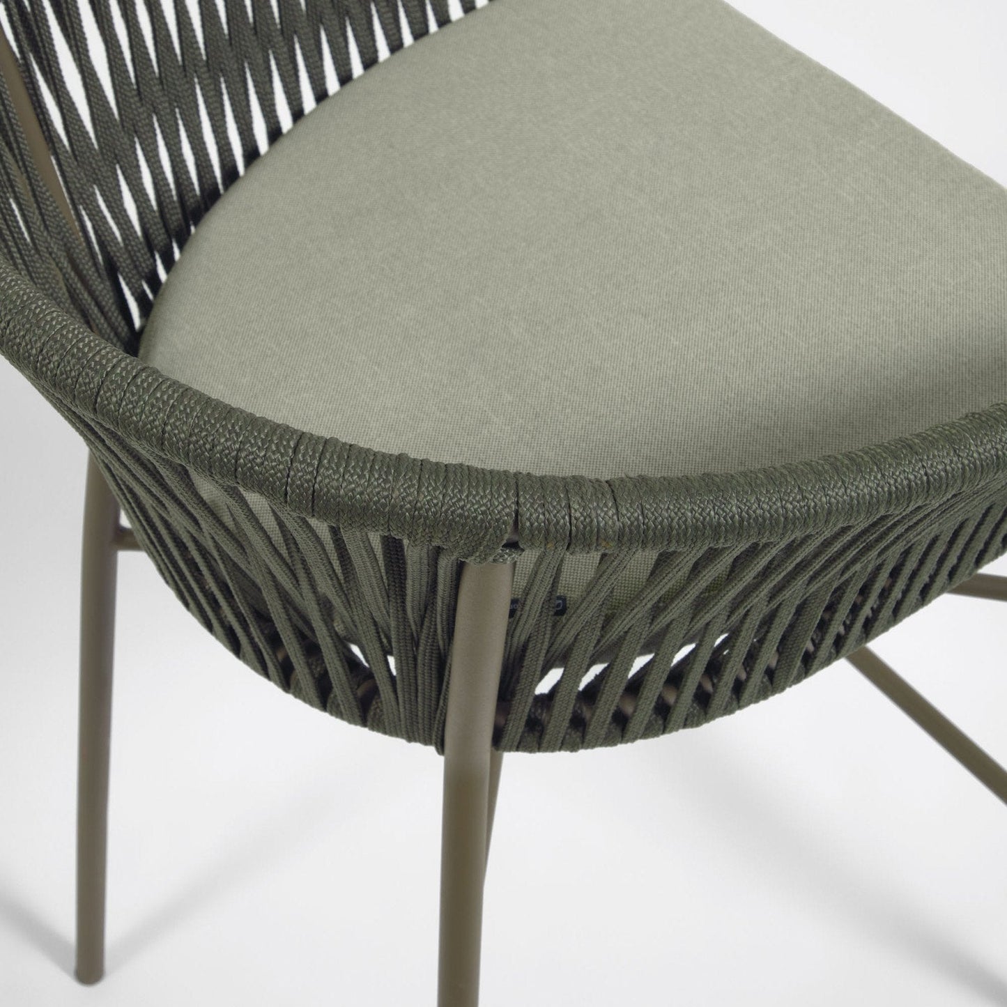 Yanet Woven 65cm Barstool - Dark Green