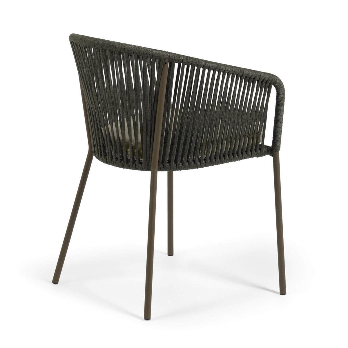 Set of 2 - Yanet Woven Dining Chair - Dark Green