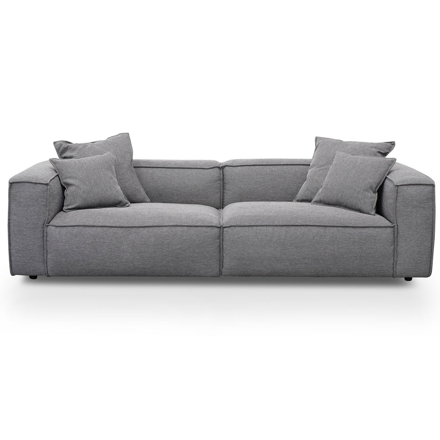 3 Seater Sofa with Cushion and Pillow - Graphite Grey