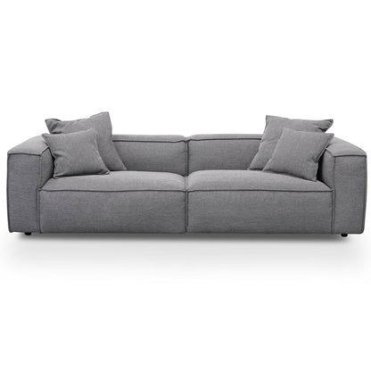 3 Seater Sofa with Cushion and Pillow - Graphite Grey