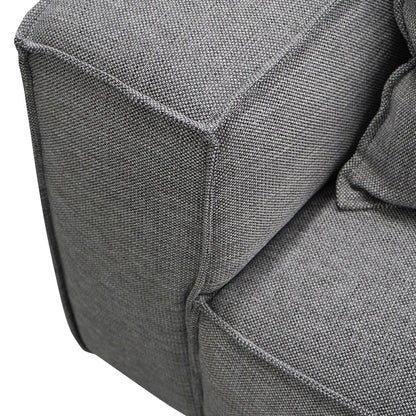 3 Seater Sofa with Cushion and Pillow - Graphite Grey