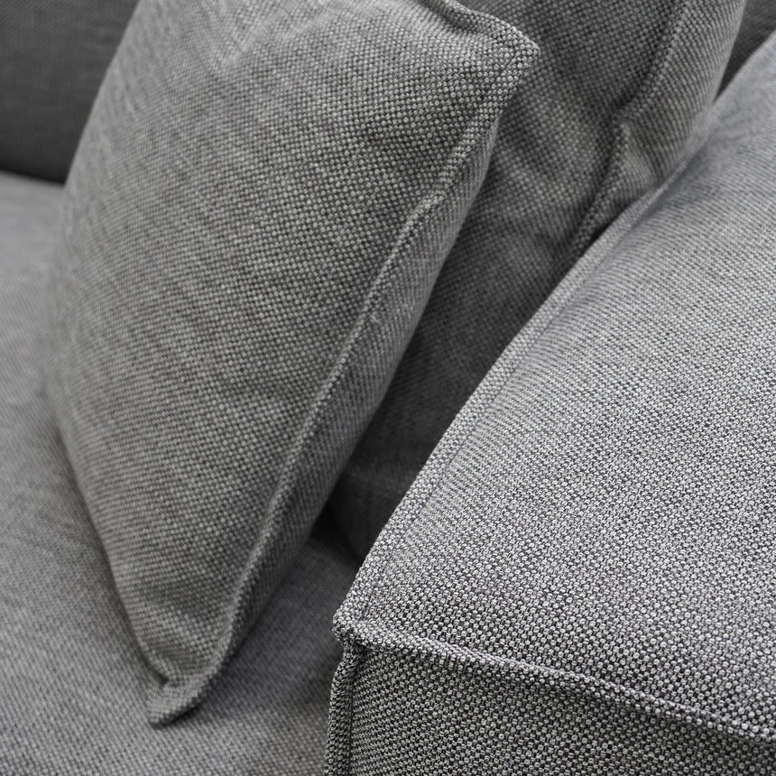 3 Seater Sofa with Cushion and Pillow - Graphite Grey