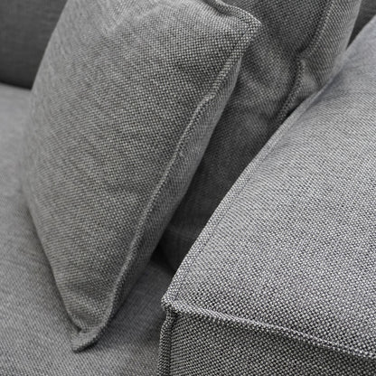 3 Seater Sofa with Cushion and Pillow - Graphite Grey
