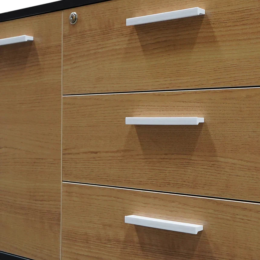 Office Desk with Storage and Lockable Drawers